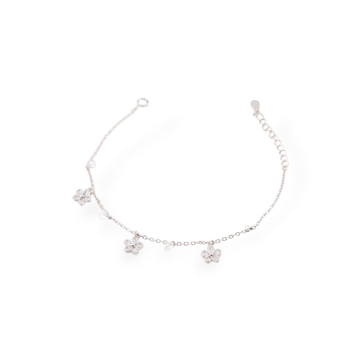 Bracciali In Argento 925 Con Zirconi E Catena