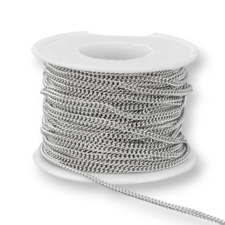 Catena Di Acciaio Groumette Piatto 2,3mm 20 Metri