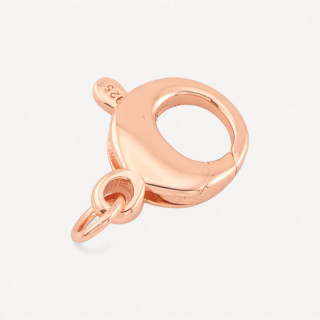 Chiusura A Scatto Di Argento 925 10mm 5pz Oro Rosa