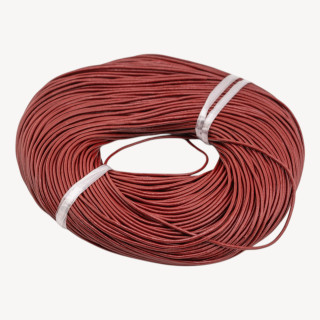 Corda di Vera Pelle Diametro 2mm Confezione da 90 Metri Rosso