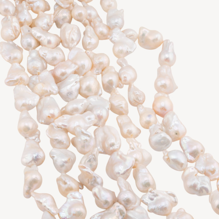 Perle Di Fiume Barocche (PHN) 80-100gr 12-15mm Bianco