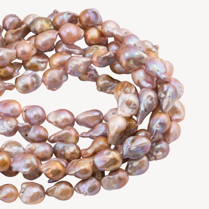Perle Di Fiume Barocche A Goccia (NBQ) 90-100gr Rosa
