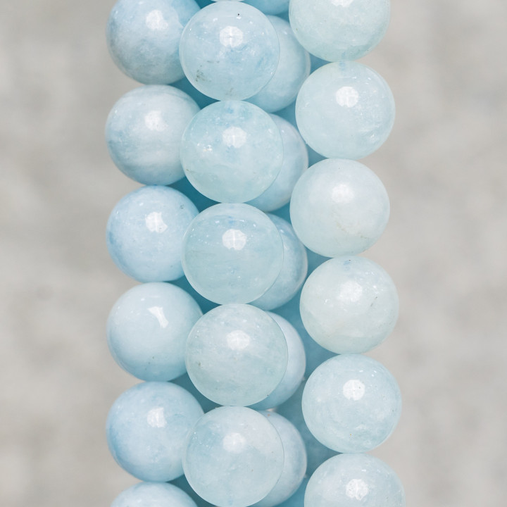 Aquamarine Milk Round Smooth (PYW) 09mm