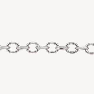 Catena Di Bronzo A Metraggio Forzatina Liscia 2x3mm COD260S 1 Metro Rodiato