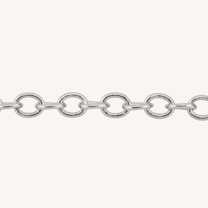 Catena Di Bronzo A Metraggio Forzatina Liscia 2x3mm COD260S 1 Metro Rodiato