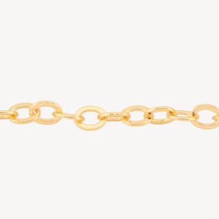 Catena Di Bronzo A Metraggio Forzatina Schiacciata 2x3mm COD260SF 1 Metro Dorato