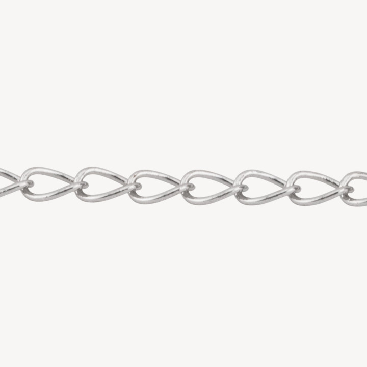 Catena Di Bronzo A Metraggio Grumetta Liscia 2,2x3,6mm COD150BS 1 Metro Rodiato