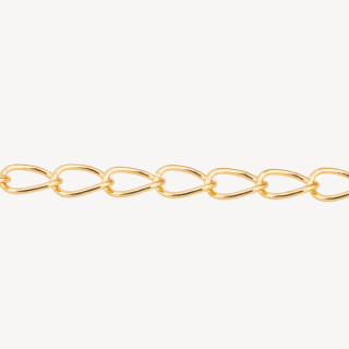 Catena Di Bronzo A Metraggio Grumetta Liscia 4x5mm COD160BS 1 Metro Dorato