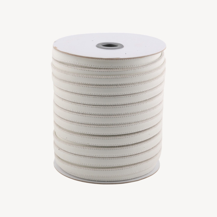 Cordone Di Vera Pelle Piatto 10mm 36 Metri Bianco