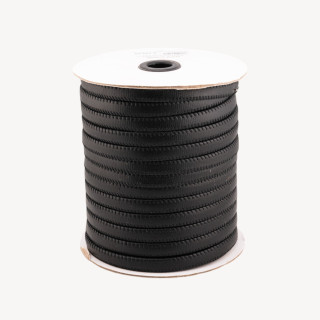 Cordone Di Vera Pelle Piatto 10mm 36 Metri Nero