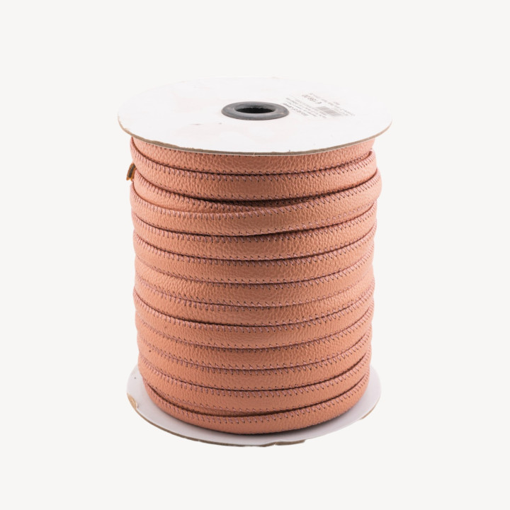 Cordone Di Vera Pelle Piatto 10mm 36 Metri Sabbia