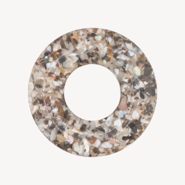 Componente Di Resina Con Mosaico Madreperla 6,5cm MOD4