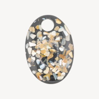 Componente Di Resina Con Mosaico Madreperla Ovale 6x8,5cm MOD2