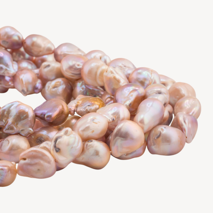 Perle Di Fiume Barocche A Goccia (NBQ) 100-110gr Bianco