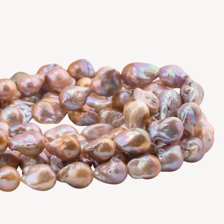 Perle Di Fiume Barocche A Goccia (NBQ) 90-100gr Rosa