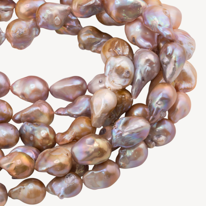 Perle Di Fiume Barocche A Goccia (NBQ) 90-100gr Rosa