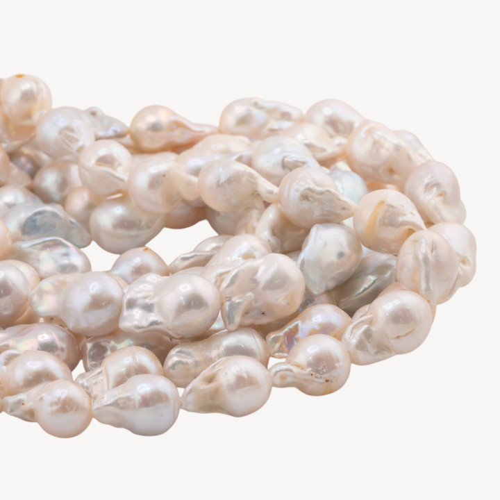 Baroque Drop River Pearls (NBQ) 90-100gr White
