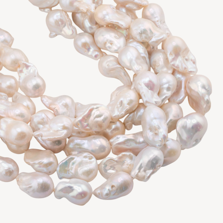 Baroque Teardrop River Pearls (NBQ) 80-85gr Λευκό