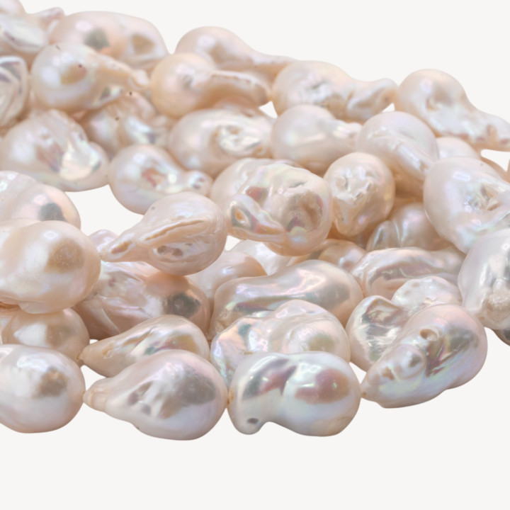 Baroque Teardrop River Pearls (NBQ) 80-85gr Λευκό