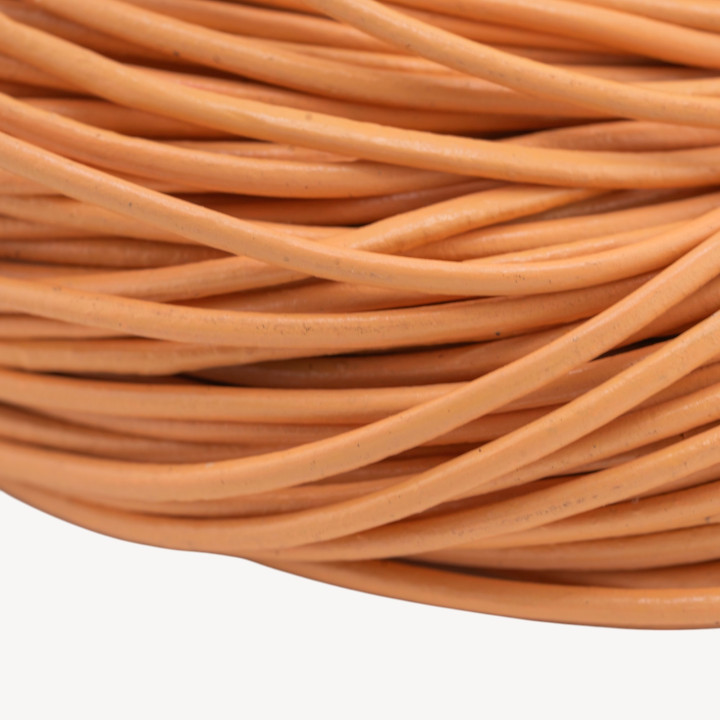 Corda di Vera Pelle Diametro 2mm Confezione da 90 Metri Arancio