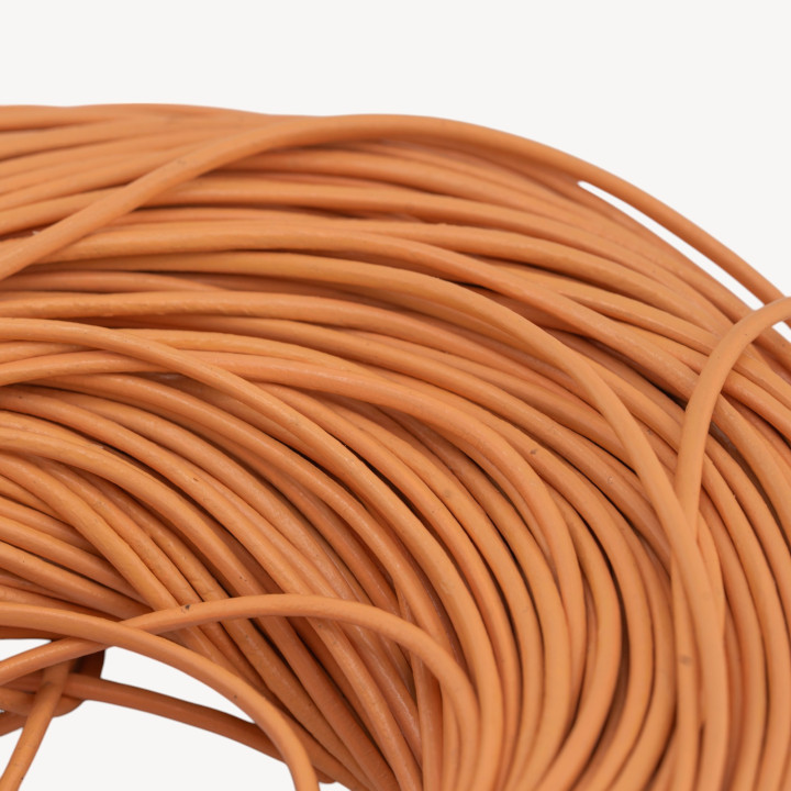 Corda di Vera Pelle Diametro 2mm Confezione da 90 Metri Arancio