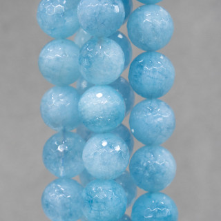 Acquamarina Perlina Tonda Sfaccettata 8mm