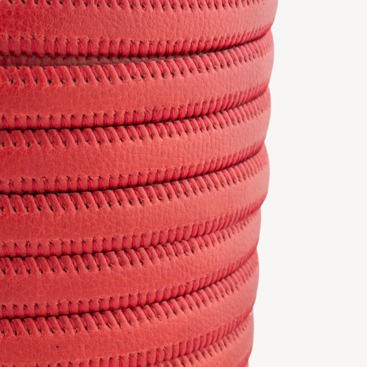 Cordone Di Vera Pelle Piatto 10mm 36 Metri Rosso