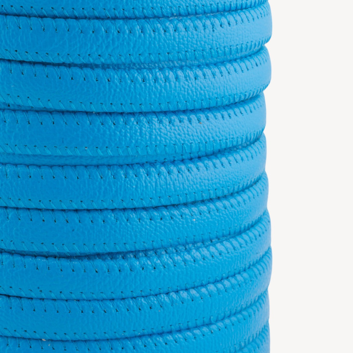 Cordone Di Vera Pelle Piatto 10mm 36 Metri Celeste