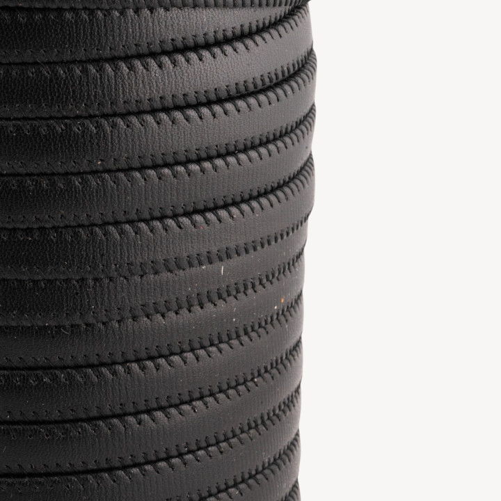 Cordone Di Vera Pelle Piatto 10mm 36 Metri Nero