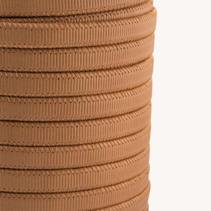 Cordone Di Vera Pelle Piatto 10mm 36 Metri Beige