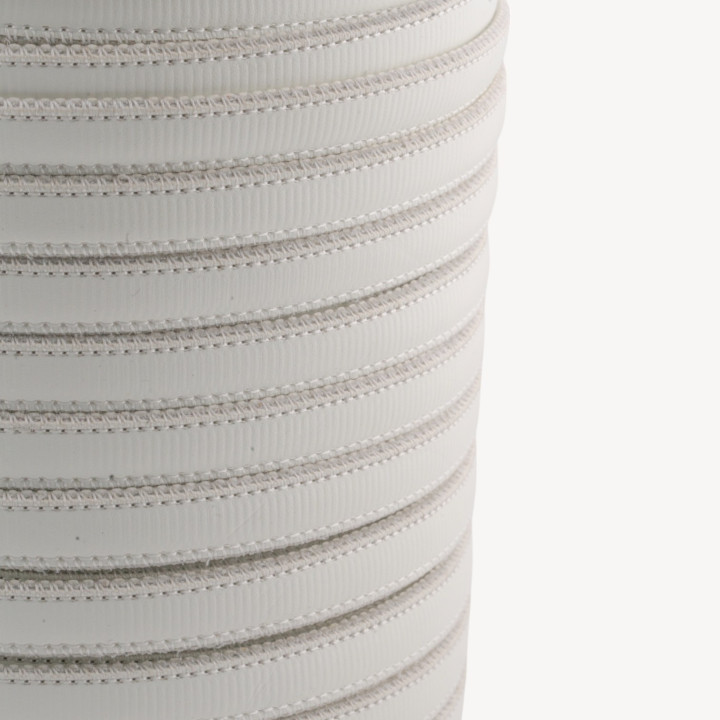 Cordone Di Vera Pelle Piatto 10mm 36 Metri Bianco