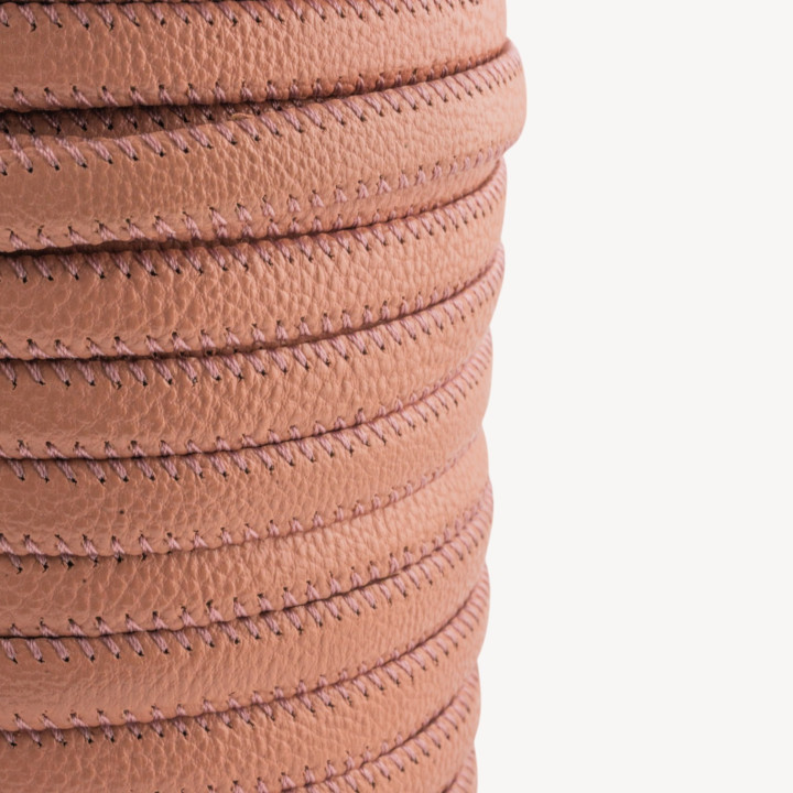 Cordone Di Vera Pelle Piatto 10mm 36 Metri Sabbia