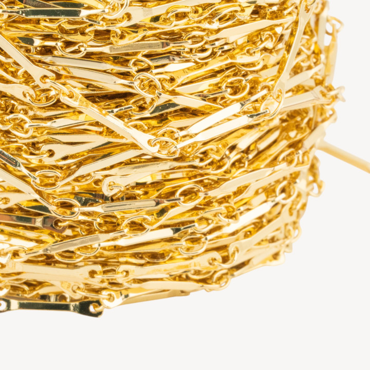 Catena Di Bronzo A Metraggio 2x12mm 1 Metro Dorato