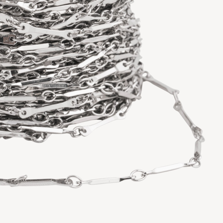 Catena Di Bronzo A Metraggio 2x12mm 1 Metro Rodiato