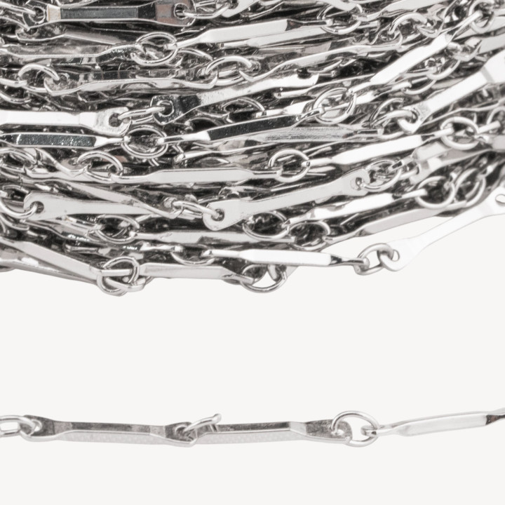 Catena Di Bronzo A Metraggio 2x12mm 1 Metro Rodiato