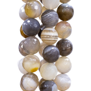 Agata Botswana Perlina Tonda Sfaccettata 10mm