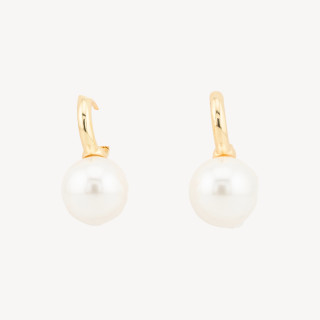 Orecchini A Monachella Di Argento 925 Con Perle Di Fiume Barocche 16x40mm