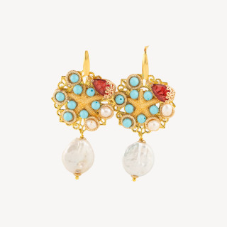 Orecchini Di Bronzo E Pietre E Cristalli MOD.27