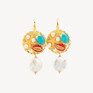 Orecchini Di Bronzo E Pietre E Cristalli MOD.4