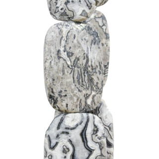 Ágata Fossil Rectángulo Plano Facetado 35x50mm