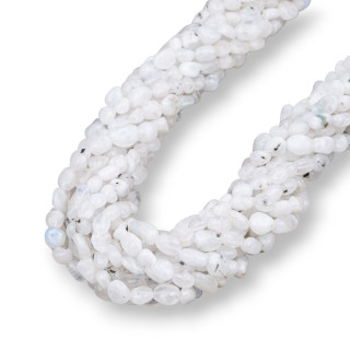 Pietra Di Luna Bianca Sasso Burattato 6x8mm