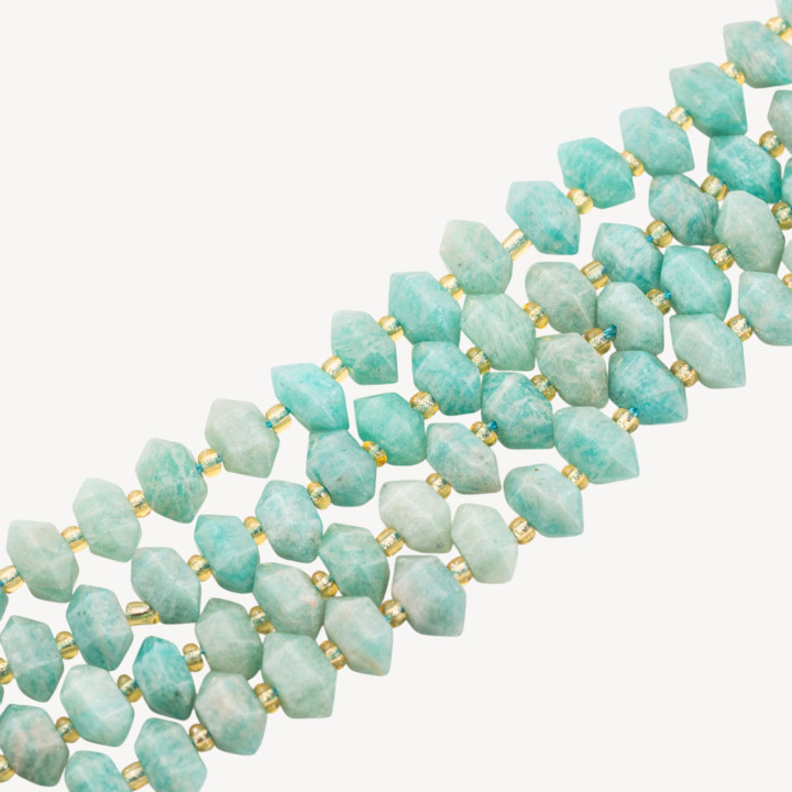 Amazonite Freeform Nugget Sfaccettato 11x7mm