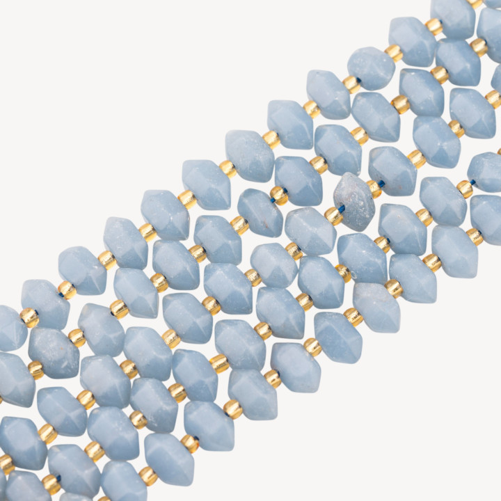 Avventurina Blu Freeform Nugget Sfaccettato 11x7mm