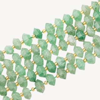 Avventurina Verde Freeform Nugget Sfaccettato 11x7mm