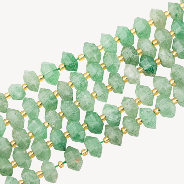 Avventurina Verde Freeform Nugget Sfaccettato 11x7mm