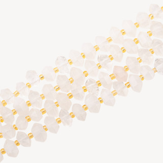 Cristallo Di Rocca Freeform Nugget Sfaccettato 11x7mm