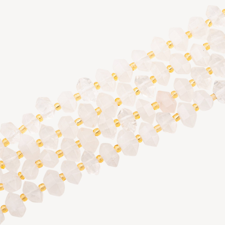 Cristallo Di Rocca Freeform Nugget Sfaccettato 11x7mm