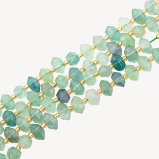 Fluorite Freeform Nugget Sfaccettato 11x7mm