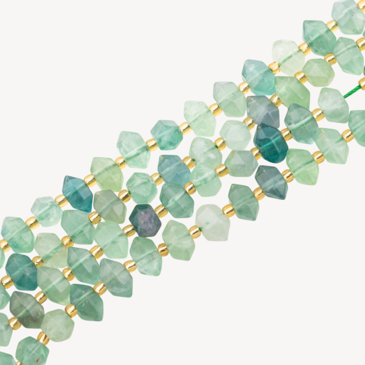 Fluorite Freeform Nugget Sfaccettato 11x7mm