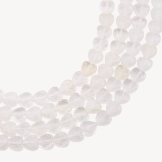 Cristallo Di Rocca Cuore Piatto Sfaccettato Taglio Rigido 8mm